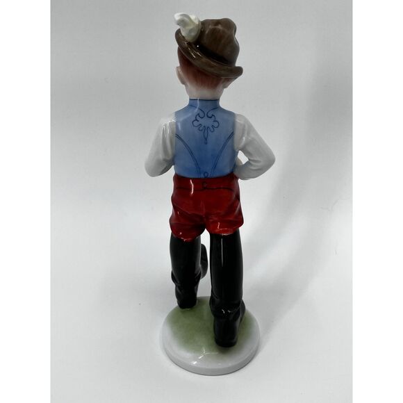 Herend Porcelain Boy Figurine Big Boots, Made in Hungary, Stamped, Handpainted - Picture 5 of 9